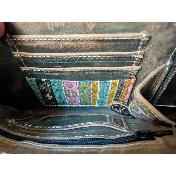 Oak River Wallet Chocolate Brown Travel 7"x4.5" - Picture 5 of 5